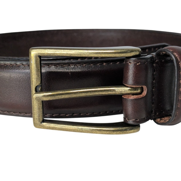 Belts.com Dark Brown HJ-10 Italian Oil Tanned Cowhide Belt Size 38 Buckle Dress - Picture 3 of 5